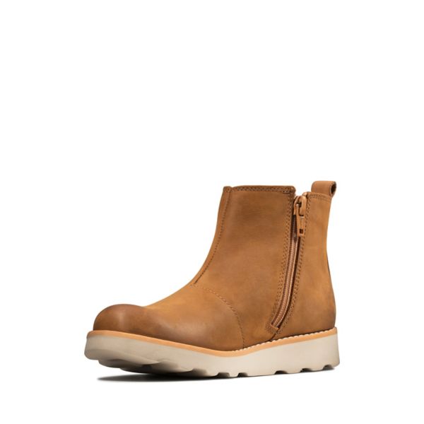 Clarks Boys Crown Halo Kid Casual Shoes Brown | CA-7640389